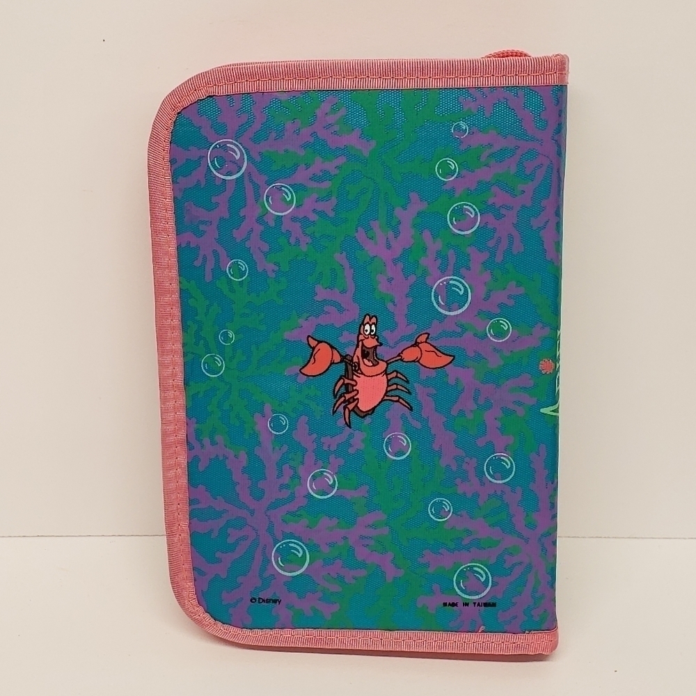 Disney 5.5" x 8.5" Little Mermaid Zippered Pencil Case with Pencils Vintage - Picture 2 of 14